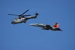 Super Puma, F/A 18 SUI