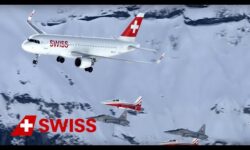 SWISS Airbus A321 and Patrouille Suisse