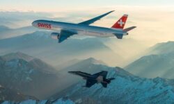 First landing of SWISS Boeing 777-300ER (Swiss Air Force Version)