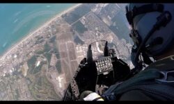 Over the Shoulder F-16 Demo Cockpit